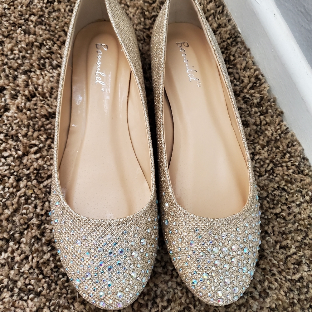 Like New Sparkling Glitter Flats